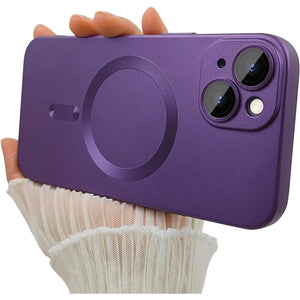 Camera Lens Protect MagSafe Silicone Case Purple Ochranný Kryt pre iPhone 13