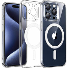 Načítať obrázok do zobrazovača galérie, Premium Camera Protected Clear MagSafe Magnetic Case Ochranný Kryt pre iPhone 15 Pro Max
