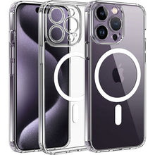 Načítať obrázok do zobrazovača galérie, Premium Camera Protected Clear MagSafe Magnetic Case Ochranný Kryt pre iPhone 15 Pro Max
