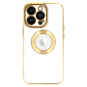 Shockproof Case Gold-White Ochranný Kryt s ochranou fotoaparátu pre iPhone 14