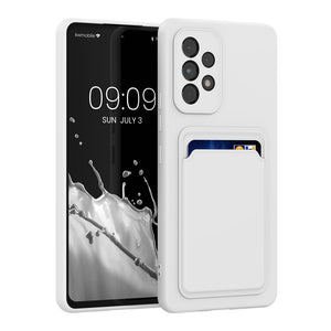 Card Wallet White Ochranný Kryt pre Samsung Galaxy A53 5G