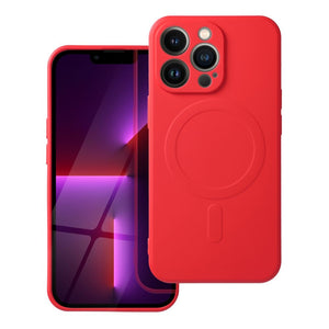 MagSafe Silicone Case Red Ochranný Kryt pre iPhone 13 Pro