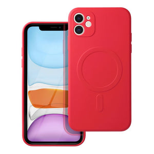 MagSafe Silicone Case Red Ochranný Kryt pre iPhone 12 Mini