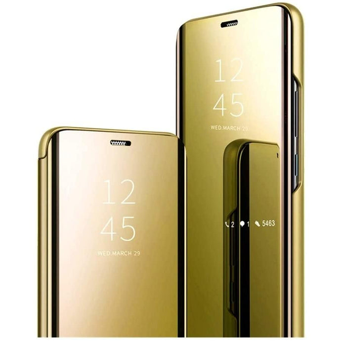 Smart Clear View Gold Ochranný Kryt pre Samsung Galaxy A70