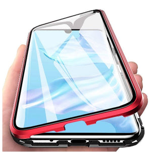 360° Magnetic Full Body Red Case Ochranný Kryt pre Samsung Galaxy S21