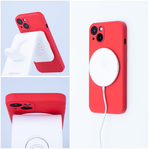 MagSafe Silicone Case Red Ochranný Kryt pre iPhone 13 Pro Max
