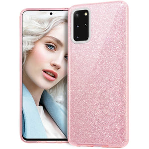 Glitter Pink Ochranný Kryt pre Samsung Galaxy S20 Plus