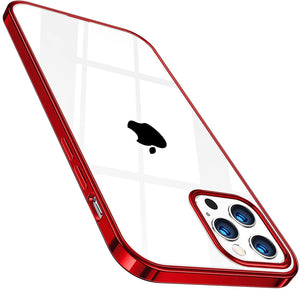 Luxury Plate Case Red Ochranný Kryt pre iPhone 13 Pro Max