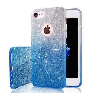 Glitter Blue-Silver Ochranný Kryt pre iPhone 7/8