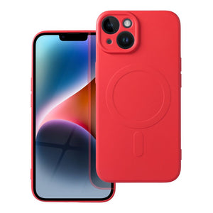 MagSafe Silicone Case Red Ochranný Kryt pre iPhone 14 Plus