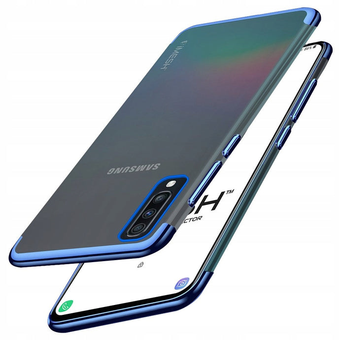 Luxury Plate Case Blue Ochranný Kryt pre Samsung Galaxy A70