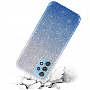 Glitter Blue-Silver Ochranný Kryt pre Samsung Galaxy A52 / A52 5G / A52s