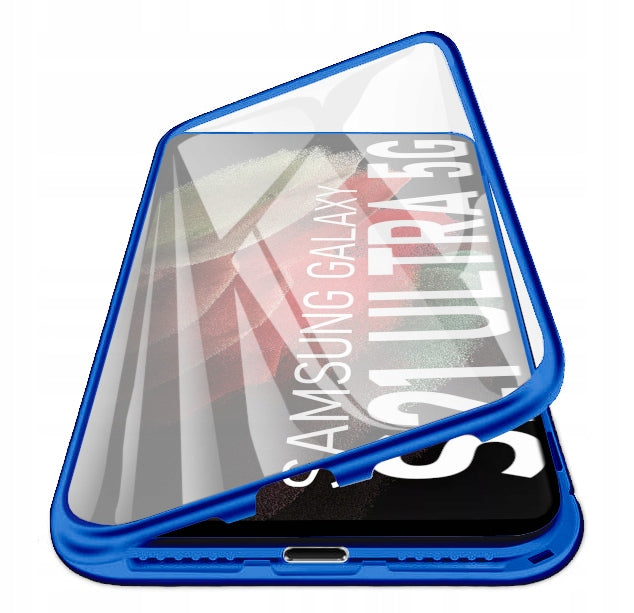 360° Magnetic Full Body Case Blue Ochranný Kryt pre Samsung Galaxy S21 Ultra