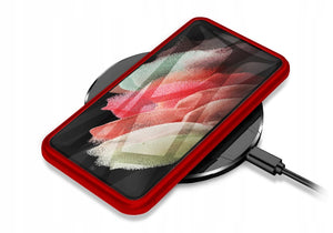 360° Magnetic Full Body Case Red Ochranný Kryt pre Samsung Galaxy S21 Plus