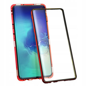 360° Magnetic Full Body Red Case Ochranný Kryt pre Samsung Galaxy S21