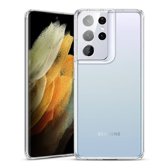 Ultra Clear Transparent Ochranný Kryt pre Samsung Galaxy S21 Ultra