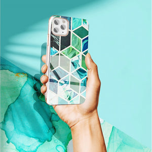 Marble Cosmo Green Ochranný Kryt pre iPhone 12 Pro Max
