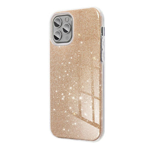 Glitter Gold Ochranný Kryt pre iPhone 13 Mini