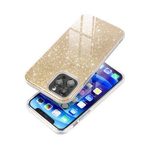 Glitter Gold Ochranný Kryt pre iPhone 14 Plus