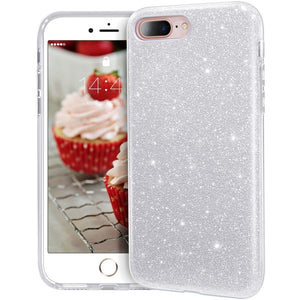 Glitter Silver Ochranný Kryt pre iPhone 7 Plus / 8 Plus