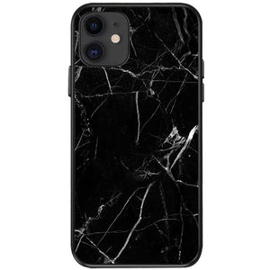 Marble Matte Case Black Ochranný Kryt pre iPhone 12 Pro Max
