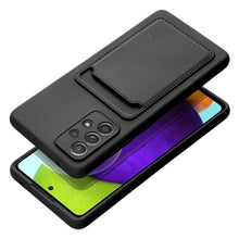 Načítať obrázok do zobrazovača galérie, Card Wallet Silicone Black Case Ochranný Kryt pre Samsung Galaxy A52 / A52 5G / A52s
