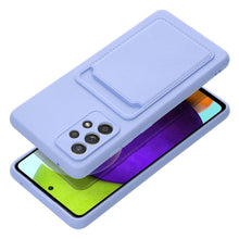 Načítať obrázok do zobrazovača galérie, Card Wallet Silicone Purple Case Ochranný Kryt pre Samsung Galaxy A52 / A52s
