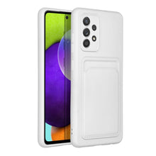 Načítať obrázok do zobrazovača galérie, Card Wallet Silicone White Case Ochranný Kryt pre Samsung Galaxy A52 / A52 5G / A52s
