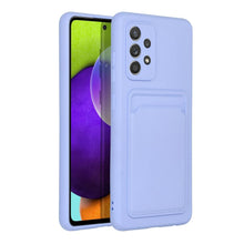 Načítať obrázok do zobrazovača galérie, Card Wallet Silicone Purple Case Ochranný Kryt pre Samsung Galaxy A52 / A52s
