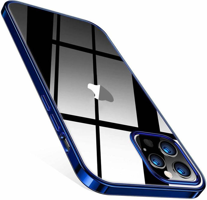 Luxury Plate Case Blue Ochranný Kryt pre iPhone 12 Pro Max