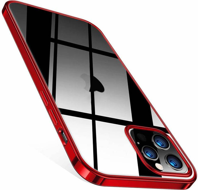Luxury Plate Case Red Ochranný Kryt pre iPhone 12 Pro Max