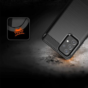 Carbon Black Ochranný Kryt pre Samsung Galaxy A52 / A52 5G / A52s