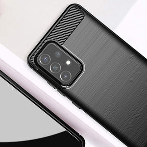 Carbon Black Ochranný Kryt pre Samsung Galaxy A52 / A52 5G / A52s