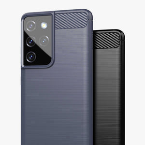 Carbon Blue Ochranný Kryt pre Samsung Galaxy S21 Ultra