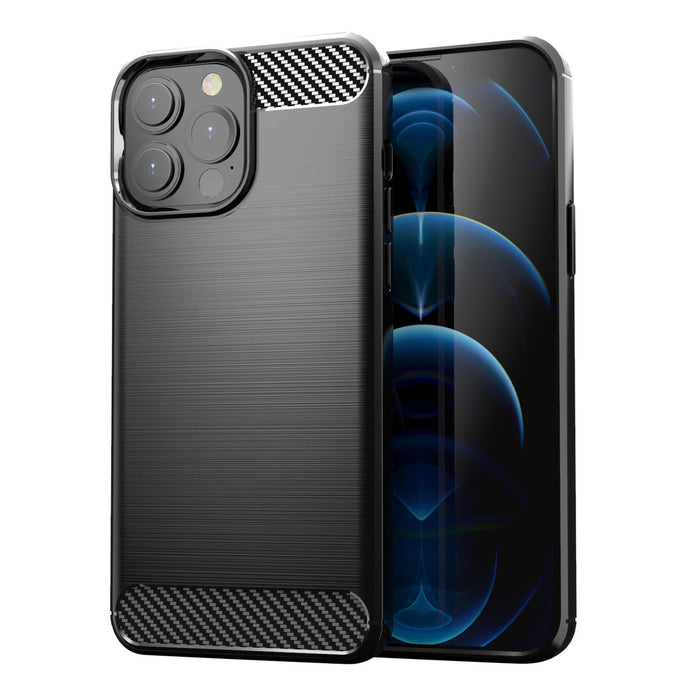 Carbon Black Ochranný Kryt pre iPhone 12 / 12 Pro