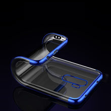 Načítať obrázok do zobrazovača galérie, Luxury Plate Case Blue Ochranný Kryt pre Xiaomi Redmi Note 9
