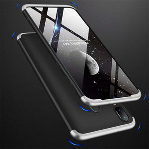 360° Full Body Case Black-Silver Ochranný Kryt pre Samsung Galaxy A40