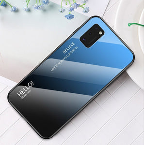 Glass Durable Blue-Black Ochranný Kryt pre Samsung Galaxy A41