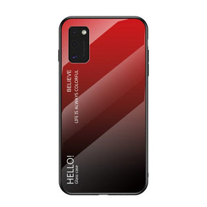 Glass Durable Red-Black Ochranný Kryt pre Samsung Galaxy A41