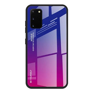 Glass Durable Pink-Purple Ochranný Kryt pre Samsung Galaxy A41