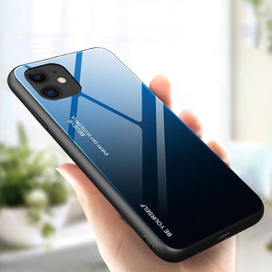 Glass Durable Black-Blue Ochranný Kryt pre iPhone 12 Mini