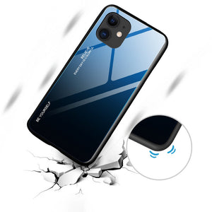 Glass Durable Black-Blue Ochranný Kryt pre iPhone 12 Pro Max
