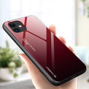 Glass Durable Red-Black Ochranný Kryt pre iPhone 12 Mini