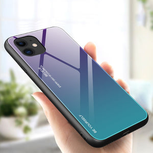 Glass Durable Purple-Blue Ochranný Kryt pre iPhone 12 Pro Max