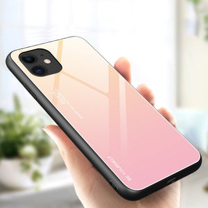 Glass Durable Pink Ochranný Kryt pre iPhone 12 Mini