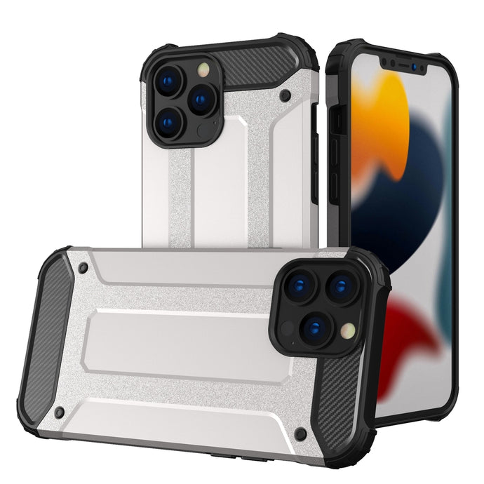 Hybrid Armor Silver Ochranný Kryt pre iPhone 13 Pro Max