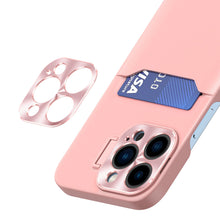 Načítať obrázok do zobrazovača galérie, Leather Stand Card Case Pink Ochranný Kryt pre iPhone 14 Pro
