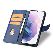 Načítať obrázok do zobrazovača galérie, Elegant Case Blue Ochranný Knižkový Kryt pre Samsung Galaxy S21 Ultra
