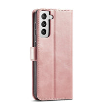 Načítať obrázok do zobrazovača galérie, Elegant Case Pink Ochranný Knižkový Kryt pre Samsung Galaxy S21 Ultra
