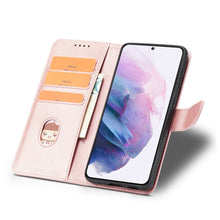 Načítať obrázok do zobrazovača galérie, Elegant Case Pink Ochranný Knižkový Kryt pre Samsung Galaxy S21 Ultra
